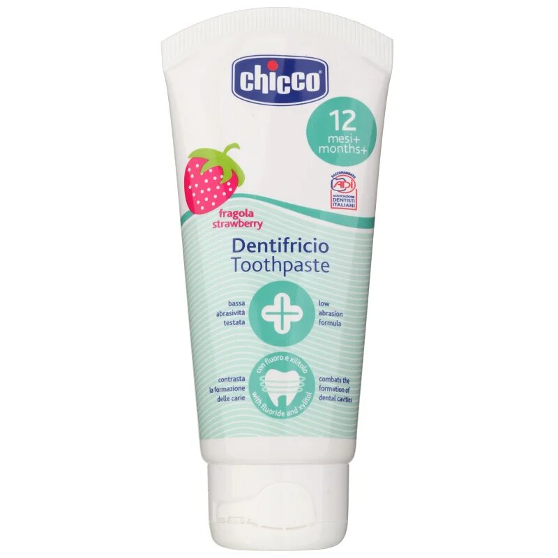 Chicco Oral Care Toothpaste zobna pasta za otroke okus Strawberry 12 m+ 50 ml