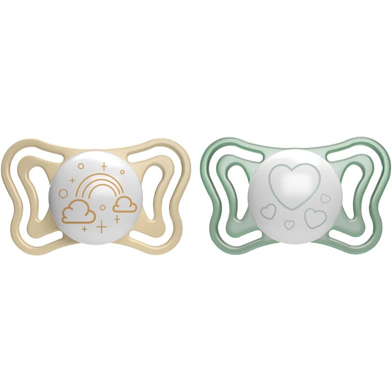 Chicco Physio Light Physio Forma Night duda 2-6 m Gold/Green 2 kos