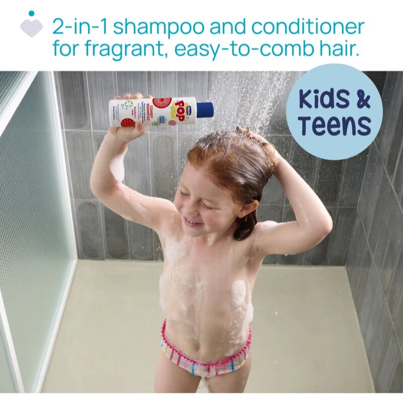 Chicco Pop Comby Shampoo & Conditioner šampon in balzam Strawberry 250 ml