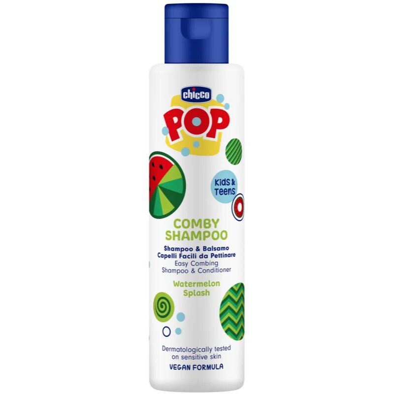 Chicco Pop Comby Shampoo & Conditioner šampon in balzam Watermelon 250 ml