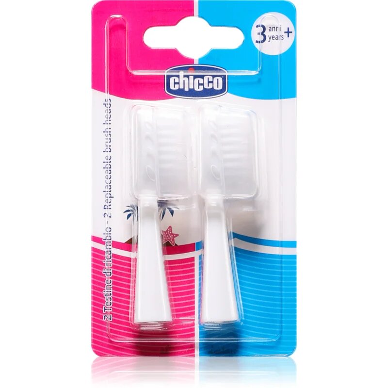 Chicco Replaceable Brush Heads 3y+ nadomestne glave za zobno ščetko 2 kos