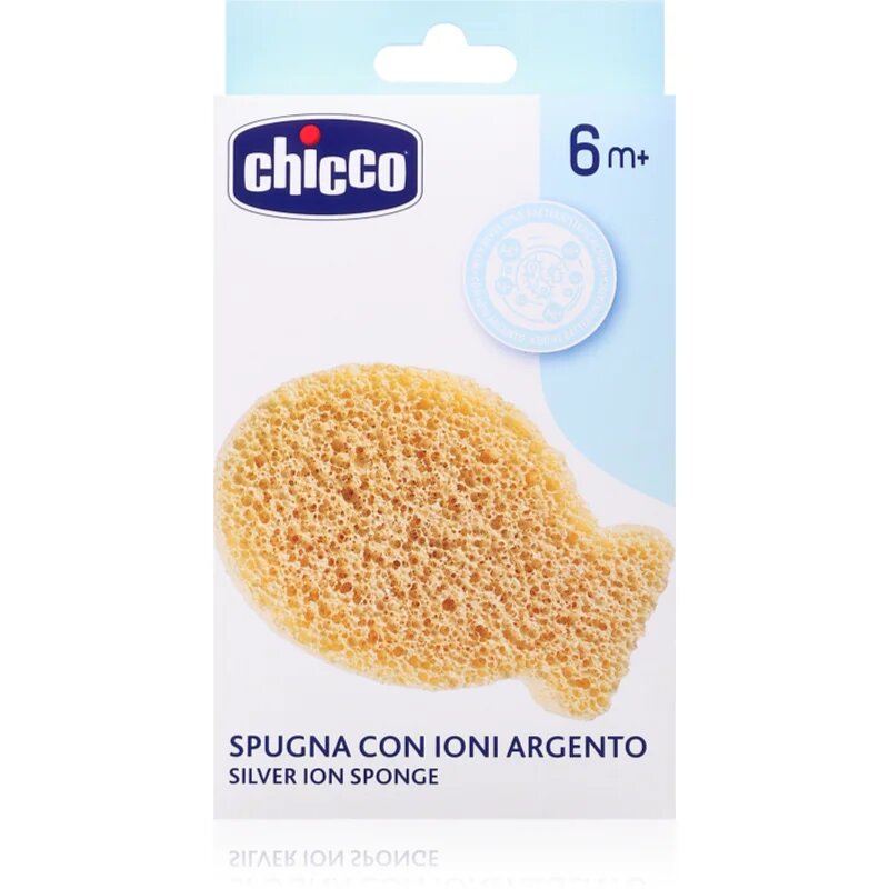 Chicco Silver Ion Sponge 6m+ otroška gobica za umivanje s srebrovimi ioni 1 kos