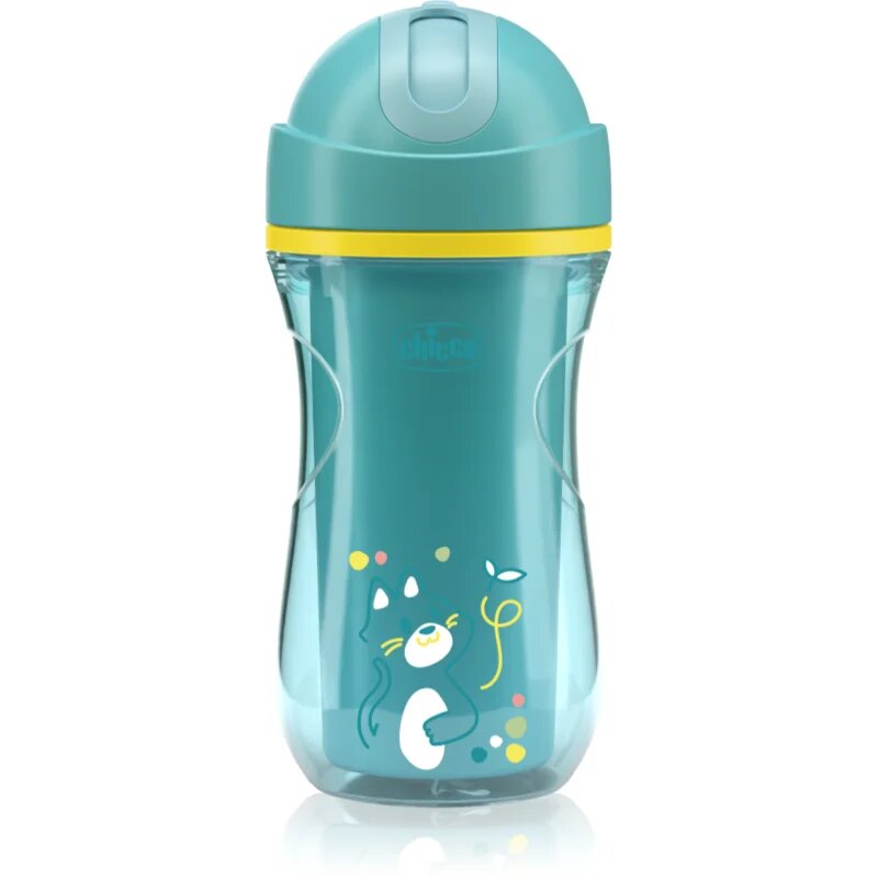 Chicco Sport Cup 14m+ skodelica s slamico Teal 266 ml