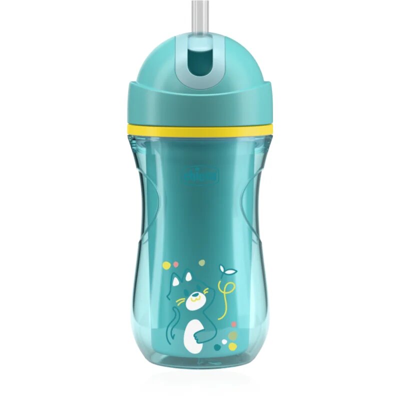 Chicco Sport Cup 14m+ skodelica s slamico Teal 266 ml