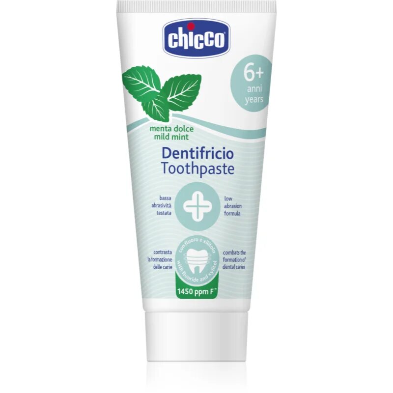 Chicco Toothpaste Mild Mint otroška zobna pasta 6+ let 1 kos