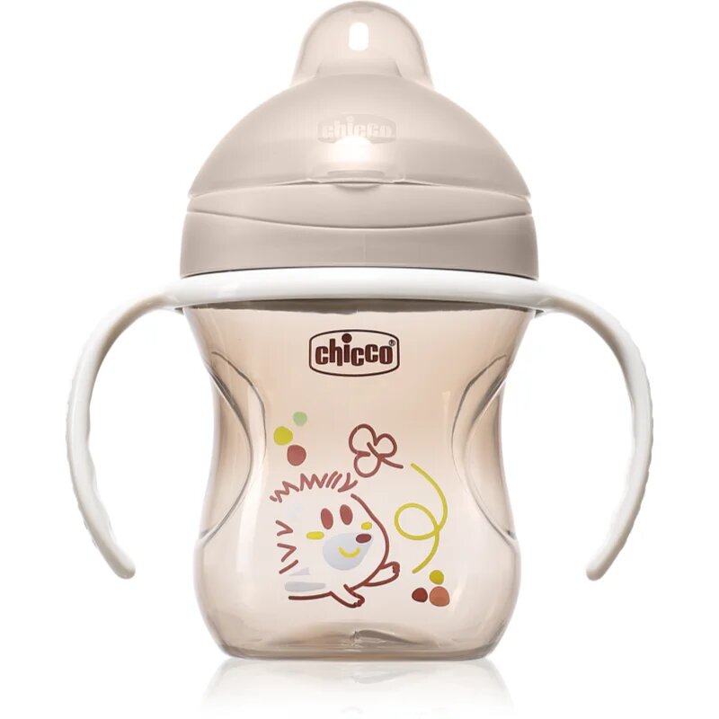 Chicco Training Cup 6m+ otroški lonček z ročaji Grey 1 kos