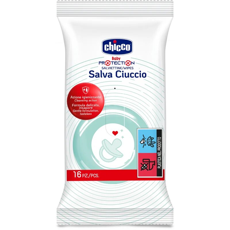 Chicco Wipes vlažilni robčki za dudo 16 kos