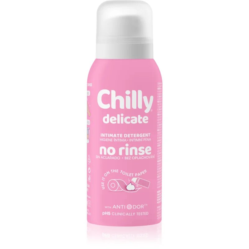 Chilly Delicate No Rinse nežna čistilna pena za intimno higieno 100 ml