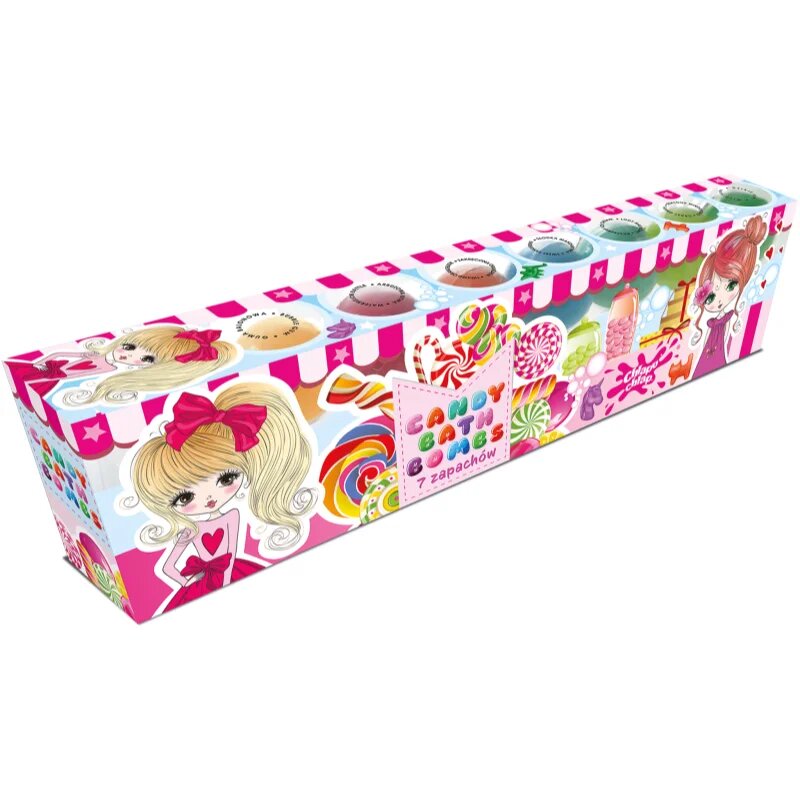 Chlapu Chlap Candy Shop šumeče kroglice za kopel za otroke 7x50 g