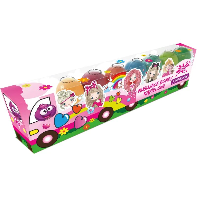 Chlapu Chlap Party Truck šumeče kroglice za kopel za otroke 7x50 g