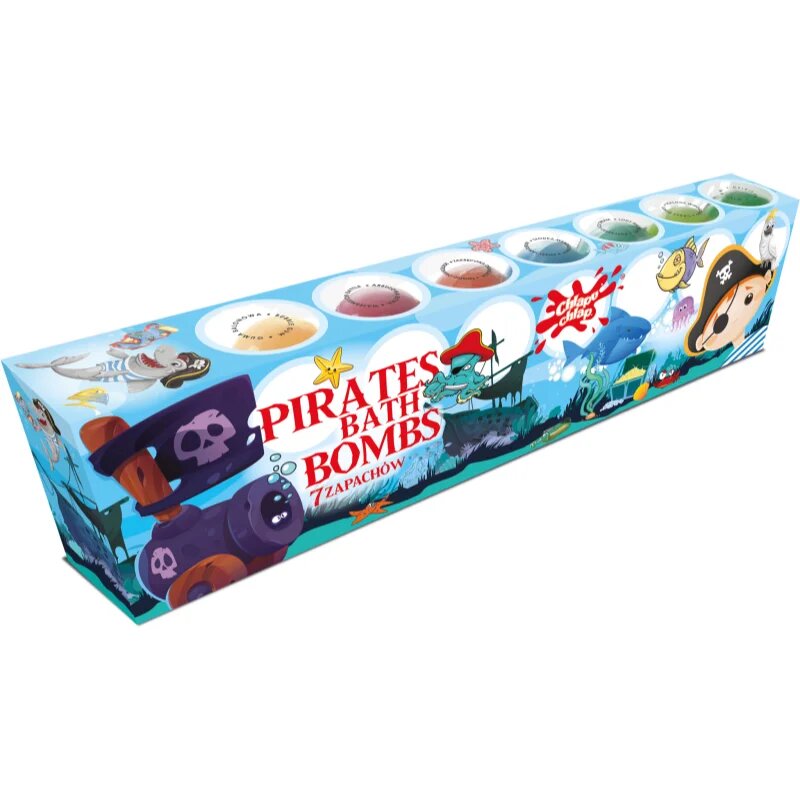 Chlapu Chlap Pirates šumeče kroglice za kopel za otroke 7x50 g