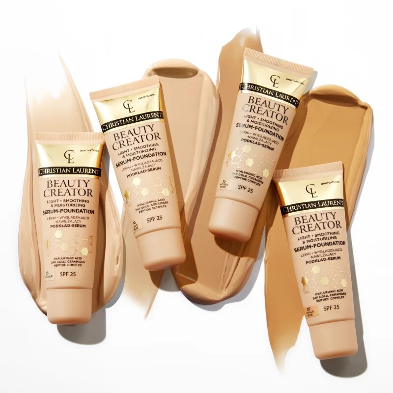 Christian Laurent Beauty Creator lahki vlažilni tekoči puder SPF 25 odtenek 15 Natural Beige 30 ml