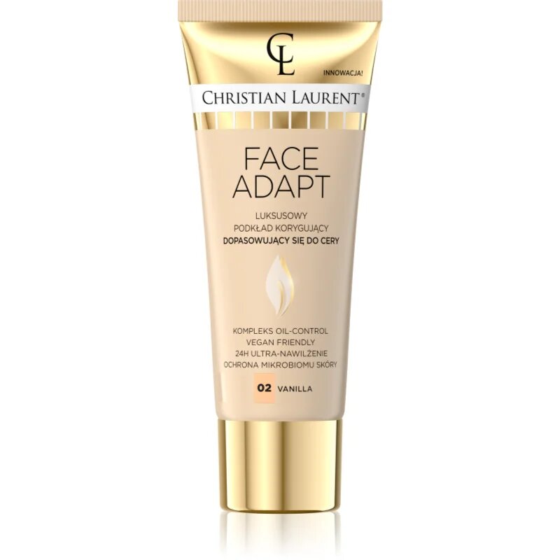 Christian Laurent Face Adapt vlažilni tekoči puder z gladilnim učinkom odtenek 02 Vanilla 30 ml