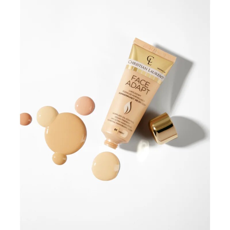 Christian Laurent Face Adapt vlažilni tekoči puder z gladilnim učinkom odtenek 03 Beige 30 ml