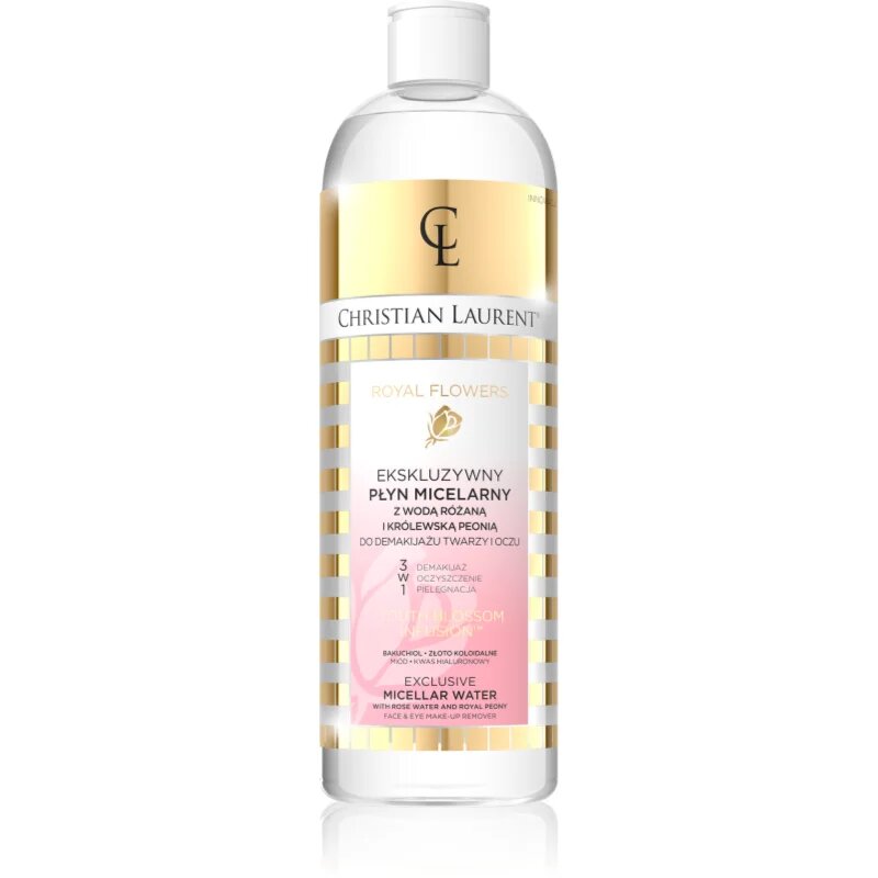 Christian Laurent Royal Flowers čistilna micelarna voda za odstranjevanje ličil 3v1 500 ml