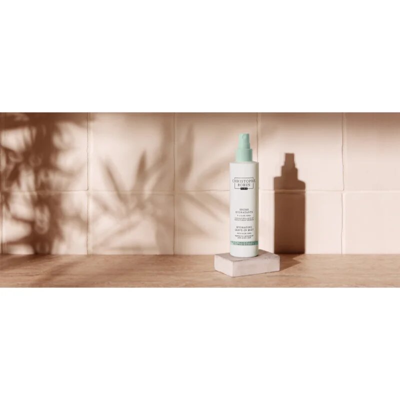 Christophe Robin Hydrating Leave-In Mist with Aloe Vera hranilno in vlažilno pršilo za suhe in občutljive lase 150 ml