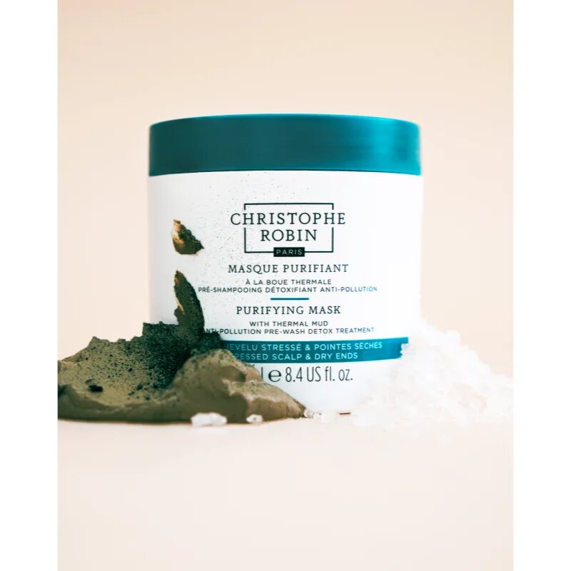 Christophe Robin Purifying Purifying Mask čistilna maska za lase izpostavljene onesnaženemu ozračju 250 ml