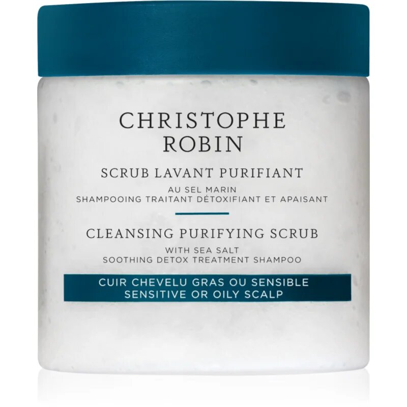 Christophe Robin Purifying Scrub globinsko čistilni piling z morsko soljo 250 ml