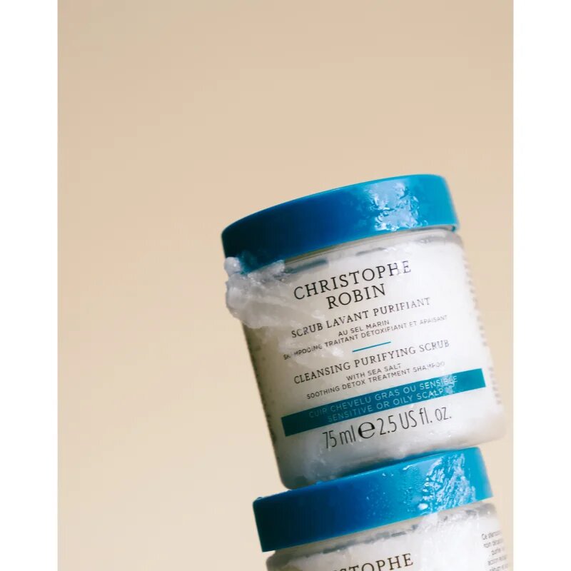 Christophe Robin Purifying Scrub With Sea Salt globinsko čistilni piling z morsko soljo 75 ml