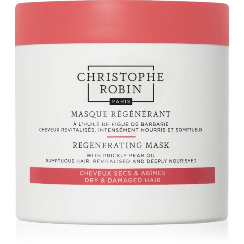 Christophe Robin Regenerating Mask with Prickly Pear Oil regeneracijska maska za suhe poškodovane kemično obdelane lase 75 ml