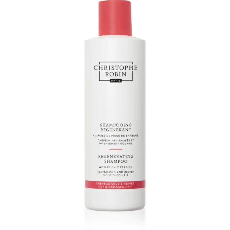 Christophe Robin Regenerating Shampoo with Prickly Pear Oil globinsko regeneracijski šampon za poškodovane in kemično obdelane lase 250 ml