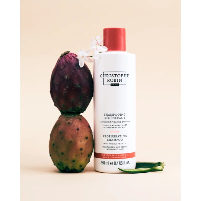 Christophe Robin Regenerating Shampoo with Prickly Pear Oil globinsko regeneracijski šampon za poškodovane in kemično obdelane lase 250 ml