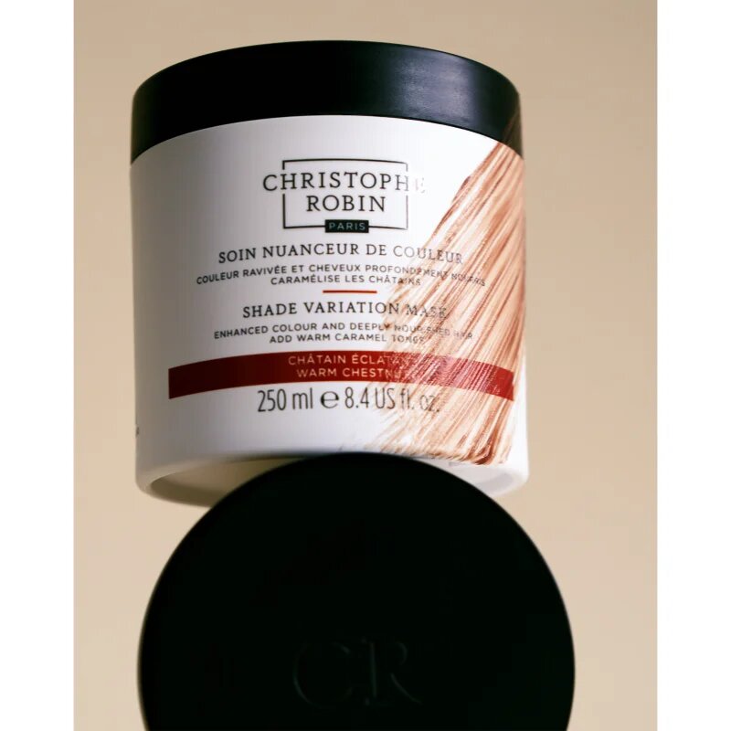 Christophe Robin Shade Variation Mask hranilna kremasta maska za lase odtenek Warm Chesnut 250 ml