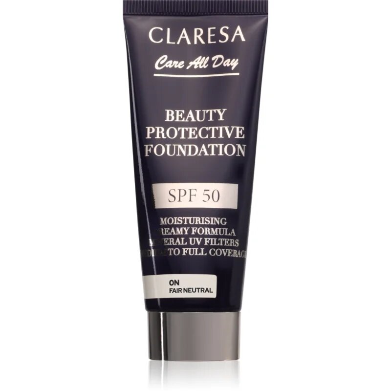 Claresa Care All Day Beauty Protective Foundation zaščitni tekoči puder SPF 50 odtenek 0N Fair Neutral 30 ml