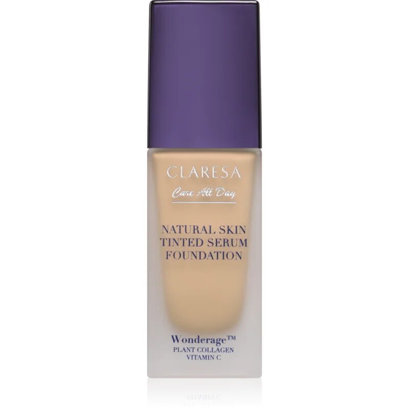 Claresa Care All Day Natural Skin Tinted Serum Foundation lahki tonirani fluid za naraven videz odtenek 2WO Medium Olive 32 ml