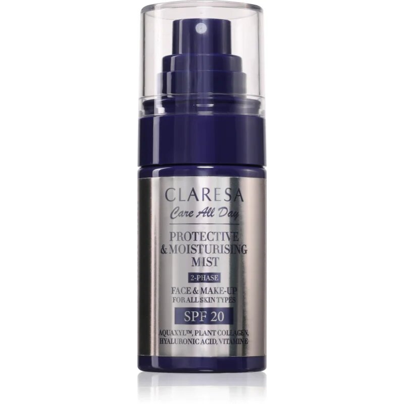Claresa Care All Day Protective & Moisturising Mist pršilo za fiksiranje make-upa z vlažilnim učinkom SPF 20 50 ml