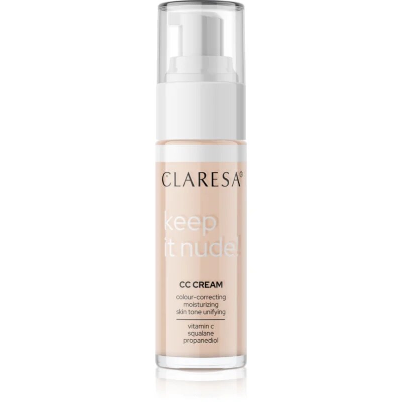 Claresa Keep It Nude vlažilni tekoči puder za poenotenje tona kože odtenek 101 Light 33 g