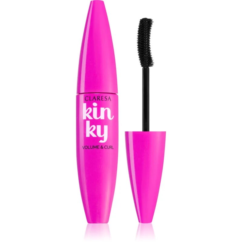 Claresa Kinky maskara za volumen in privihanje trepalnic odtenek 01 Deep Black 10 g
