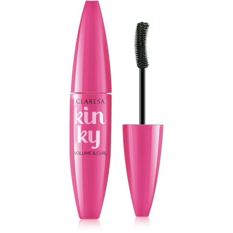 Claresa Kinky maskara za volumen in privihanje trepalnic odtenek 01 Deep Black 10 g