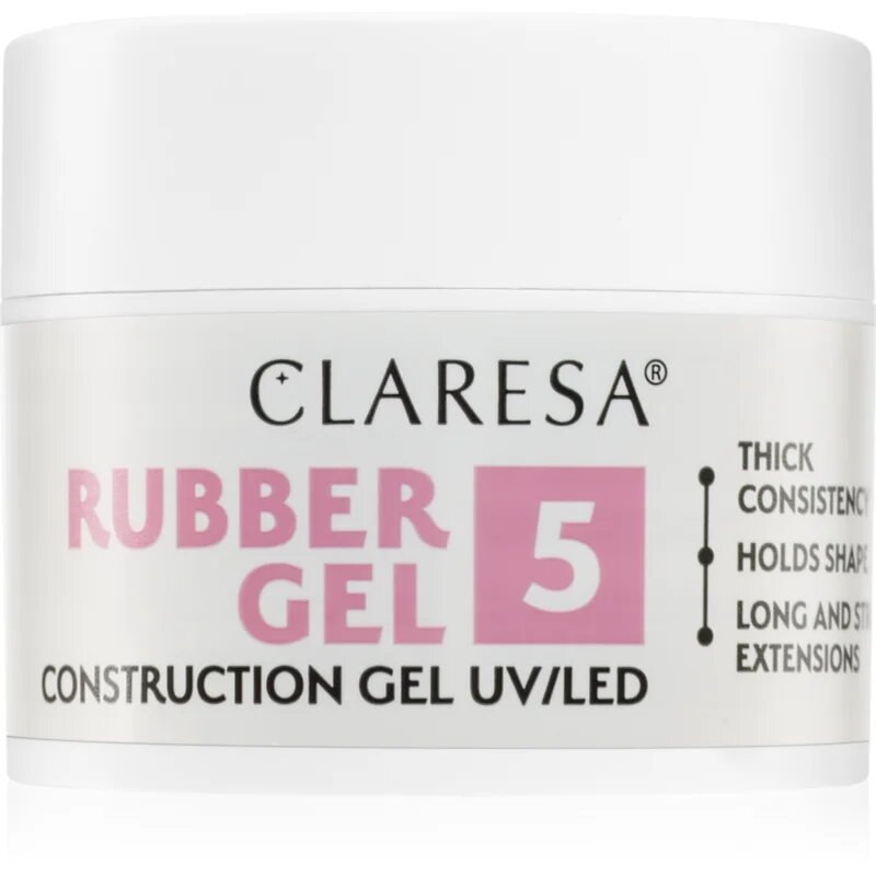 Claresa Rubber Gel Construction Gel UV/LED gel lak za podaljševanje nohtov odtenek 05 12 g