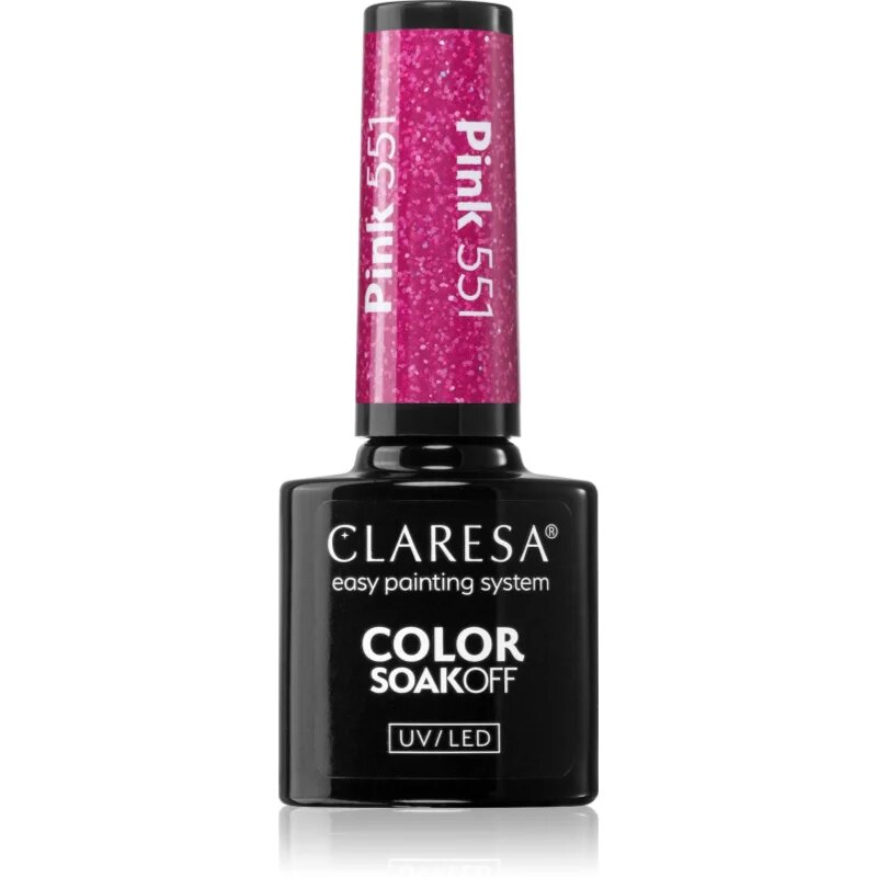 Claresa SoakOff UV/LED Color Balloon Journey gel lak za nohte odtenek Pink 551 5 g