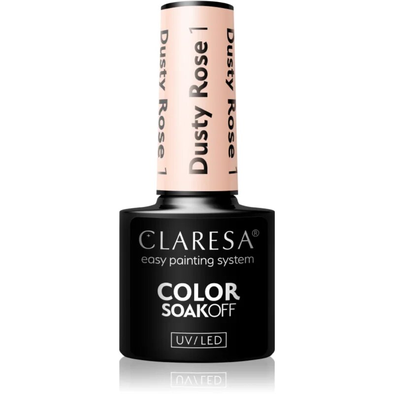 Claresa SoakOff UV/LED Color Dusty Rose gel lak za nohte odtenek 1 5 g