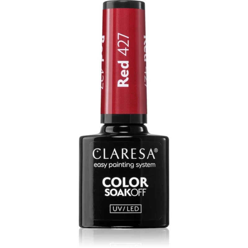 Claresa SoakOff UV/LED Color Fun Fair gel lak za nohte odtenek Red 427 5 g