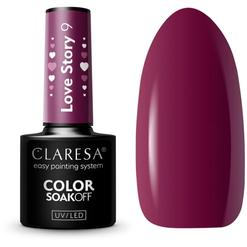 Claresa SoakOff UV/LED Color Love Story gel lak za nohte odtenek 9 5 g