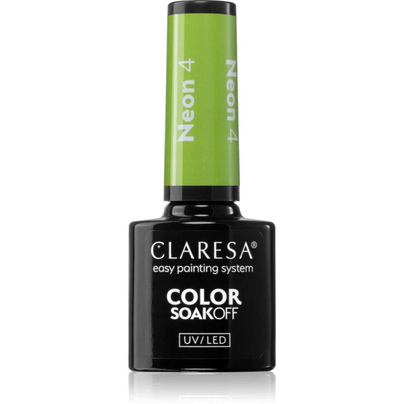 Claresa SoakOff UV/LED Color Neon gel lak za nohte odtenek 4 5 g