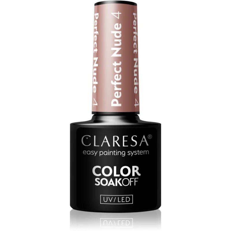 Claresa SoakOff UV/LED Color Perfect Nude gel lak za nohte odtenek 4 5 g