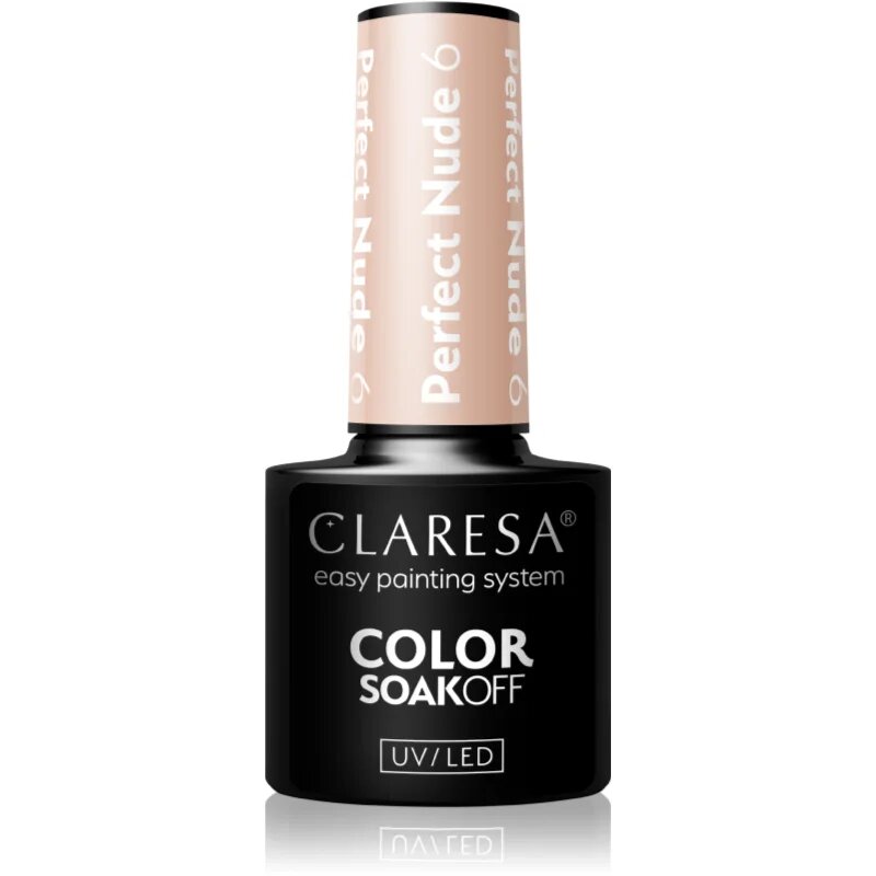 Claresa SoakOff UV/LED Color Perfect Nude gel lak za nohte odtenek 6 5 g