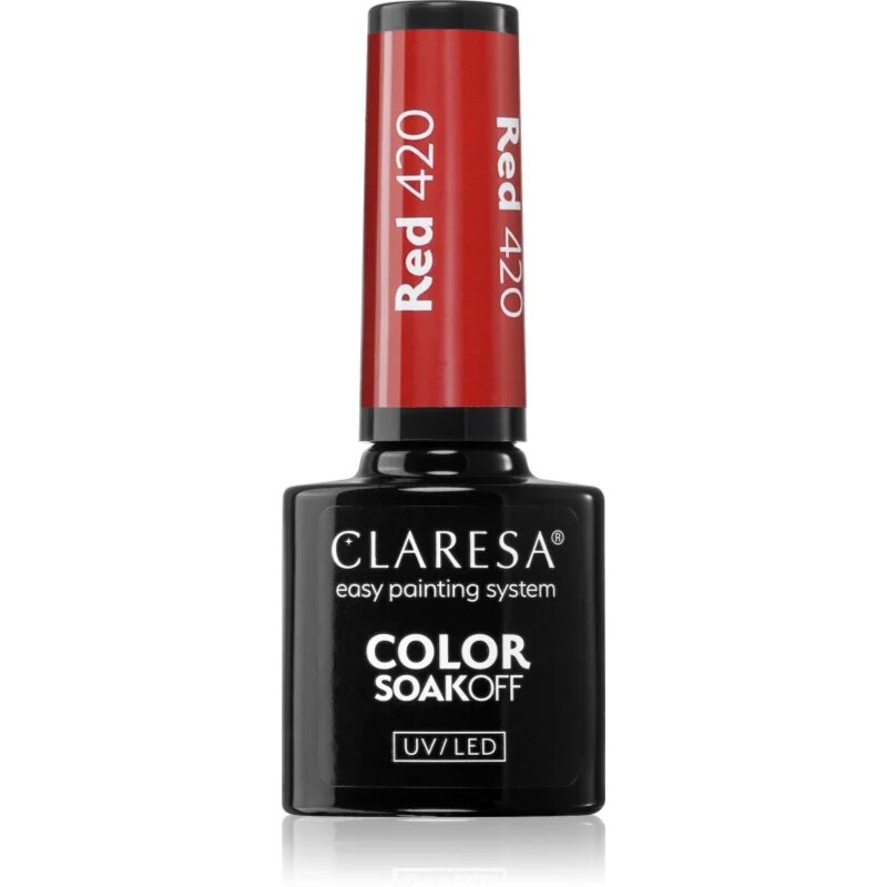 Claresa SoakOff UV/LED Color River gel lak za nohte odtenek Red 420 5 g