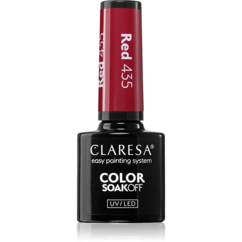 Claresa SoakOff UV/LED Color Warm Feelings gel lak za nohte odtenek Red 435 5 g