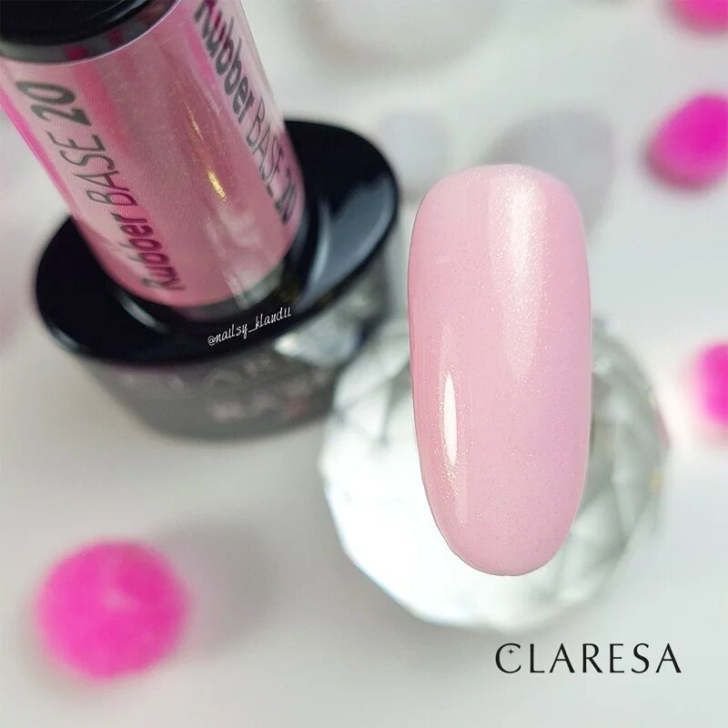 Claresa UV/LED Base Rubber podlak za gel nohte odtenek 20 5 g