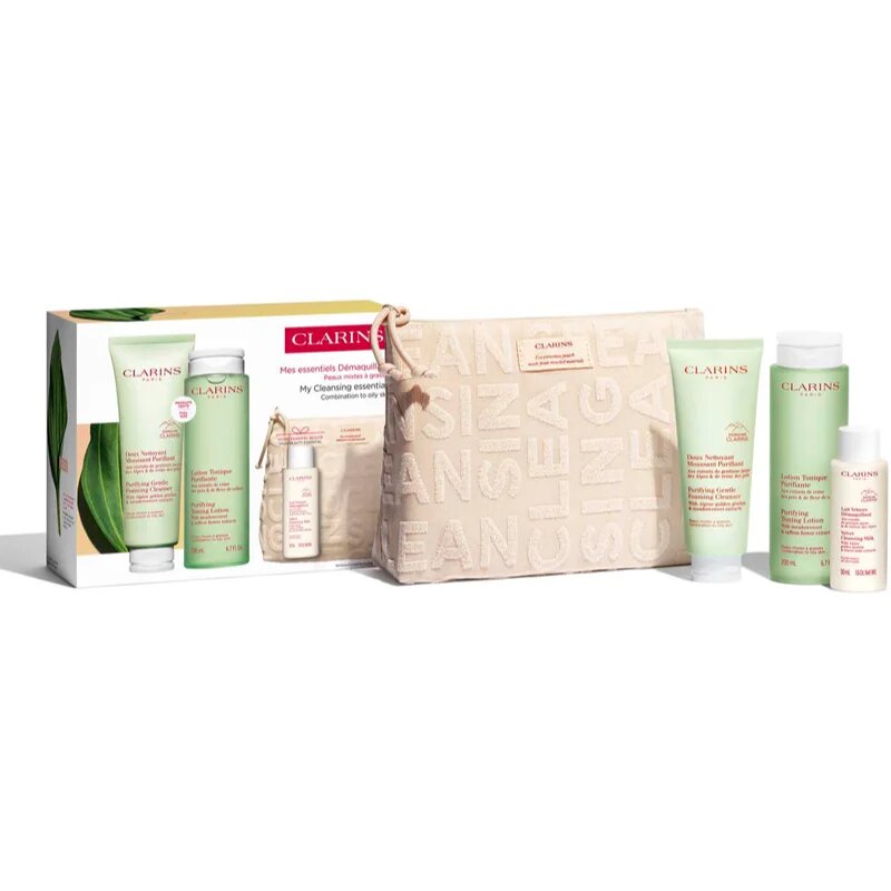 Clarins Cleansing Essentials Combination To Oily Skin darilni set za mešano do mastno kožo