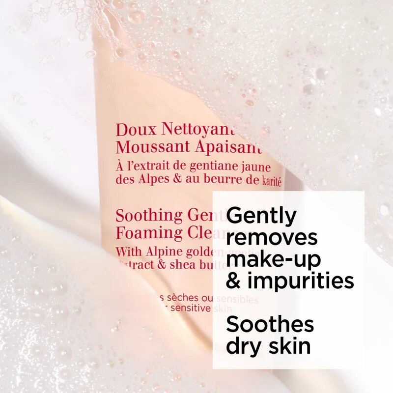 Clarins Cleansing Soothing Gentle Foaming Cleanser nežna pena za odstranjevanje ličil s pomirjajočim učinkom 125 ml