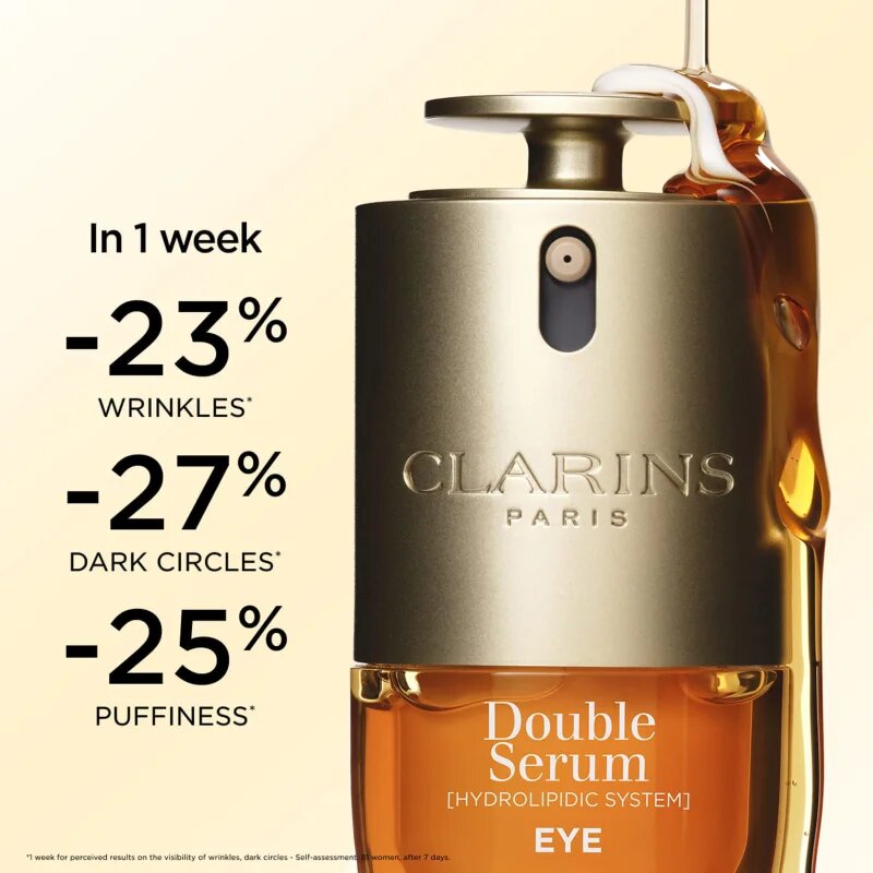 Clarins Double Serum Eye serum proti gubam za predel okoli oči s hranilnim učinkom 20 ml