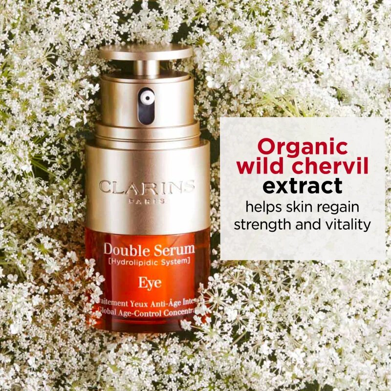 Clarins Double Serum Eye serum proti gubam za predel okoli oči s hranilnim učinkom 20 ml
