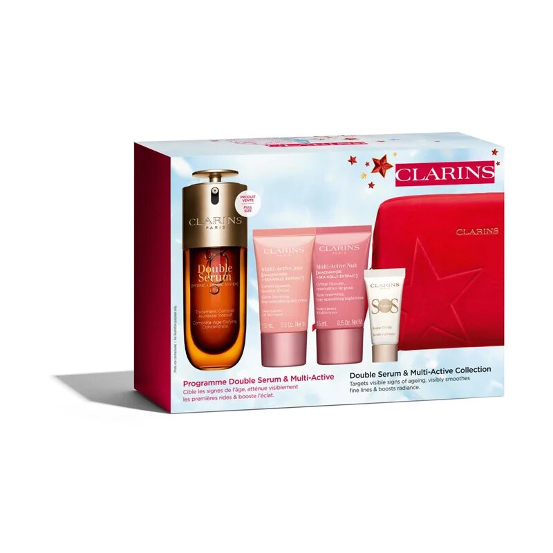Clarins Double Serum & Multi-Active Collection darilni set za mladosten videz Luminosity