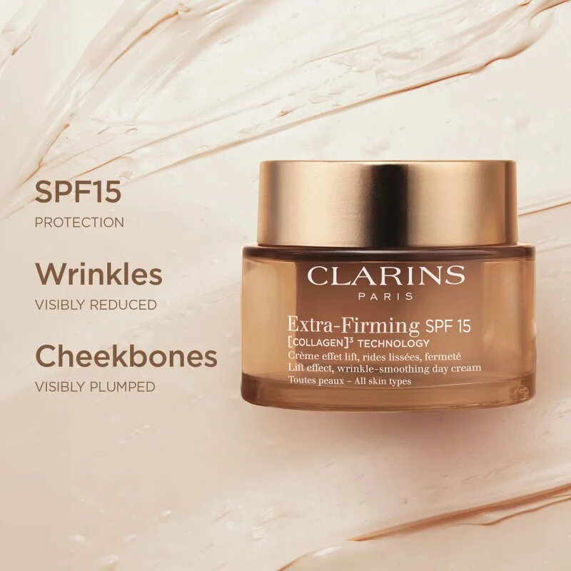 Clarins Extra-Firming Day Cream SPF15 Refill dnevna lifting krema proti gubam SPF 15 refill 50 ml
